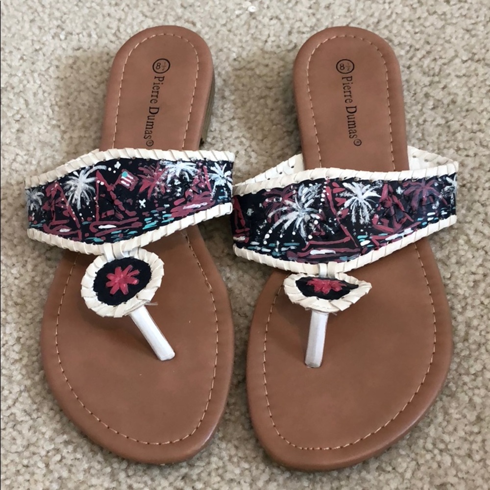 Lilly inspired hand painted sandals